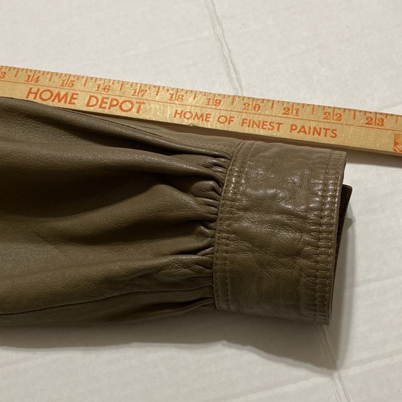 VINTAGE ECHTES LEDER Genuine Leather Motorcycle Bike Jacket. Zip front with snap - Picture 16 of 16